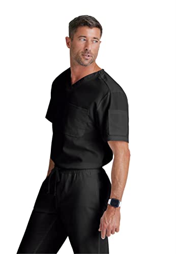 BARCO Grey's Anatomy GRT091 Men's Evan Scrub Top Black XS - Image 3