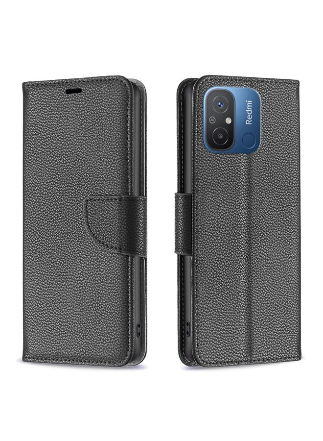 Case For Xiaomi Redmi 12C Litchi Texture Pure Color Leather Phone Case