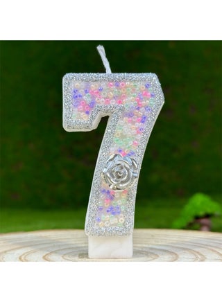 Number Birthday Candle, Silver Flower Number Cake Candles for Birthday, Weddings, Anniversaries, Theme Party Decorations 7cm (Number 7) - pzsku/ZEF58EFB1DBC8922D3494Z/45/_/1739875240/56bdc93f-4b67-4459-8a3a-919943932097