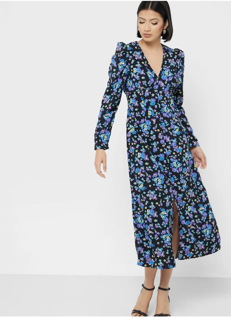 DOROTHY PERKINS Floral Print Puff Sleeve Dress