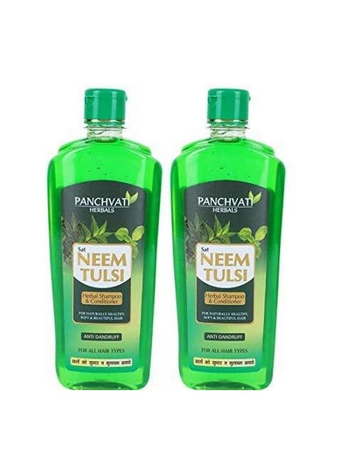Panchvati Neem Tulsi Hair Shampoo 450 Ml (Pack Of 2 X 450 Ml) Neem Shampoo For Hair Fall & Anti Dandruff - Image 1