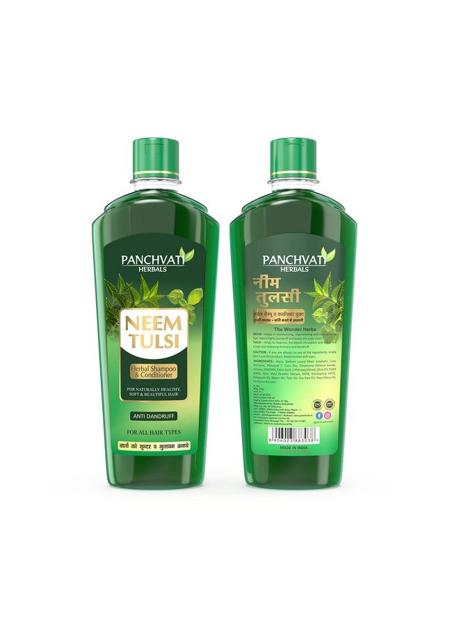 Panchvati Neem Tulsi Hair Shampoo 450 Ml (Pack Of 2 X 450 Ml) Neem Shampoo For Hair Fall & Anti Dandruff - Image 2