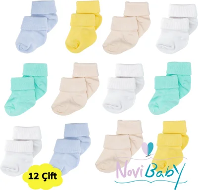 نوفيبيبي 12 Pack Bamboo Newborn Baby Socks I Summer Boy I Girl Boy Baby Socks
