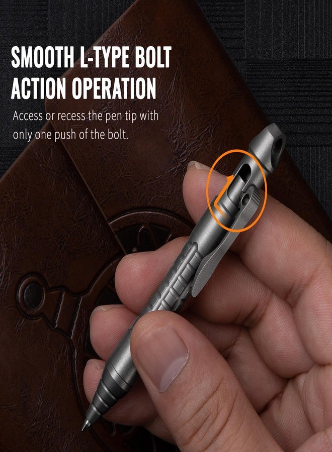 TACRAY Titanium Bolt Action Mini Pen, Pocket Size EDC Pen with Lanyard Clip and LAMY Brand Refill - Image 5