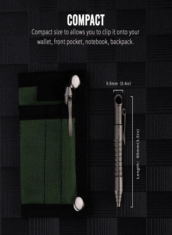 TACRAY Titanium Bolt Action Mini Pen, Pocket Size EDC Pen with Lanyard Clip and LAMY Brand Refill - Image 4
