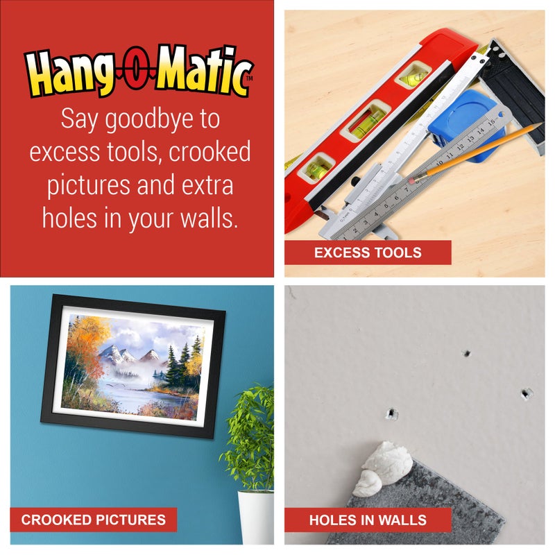 Hang-O-Matic All-in-One Picture Hanging Tool, Picture Hanger, Picture Frame Level Ruler, Perfect to Hang Pictures, Mirrors, TVs, and Shelves - Image 5
