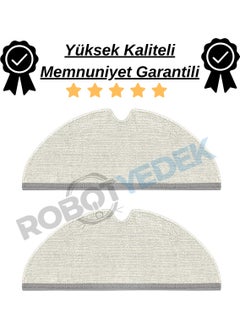 robotyedek روبوروك Q8 ماكس، Q8 ماكس بلس 2 قطع ممسحة ألياف  - Image 1
