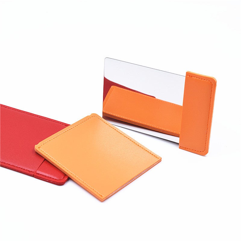Portable Metal Leather Mirror Creative Not Broken Cute Small Mirror Stainless Steel Makeup Mirror Can Be - Image 5