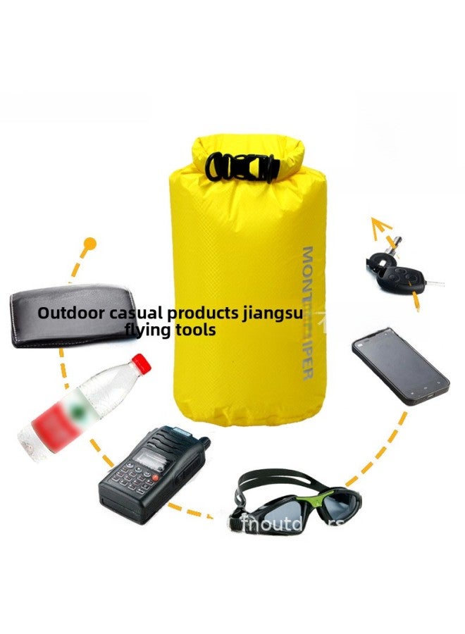 Generic Ultra-light Nylon Outdoor Waterproof Bag Skin-tight Drifting Bag River Trekking Waterproof Durable Material-Color:Yellow-Capacity:5L - Image 4