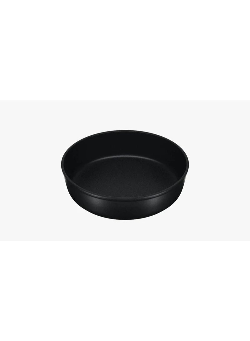 هوم برو طاجن دائري بيو جرانيت (Bio Granite) مقاس 26 سم / صينية فرن ألمنيوم غير لاصقة للتحمير والخبز / صينية جرانيت صحية سوداء - Image 1