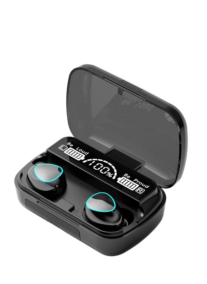 Generic Bluetooth headset, M10 earbuds, headset with charging box with LED screen, touch headset with stereo sound and noise reduction feature with a charging box through which the mobile can be charged  - Image 1