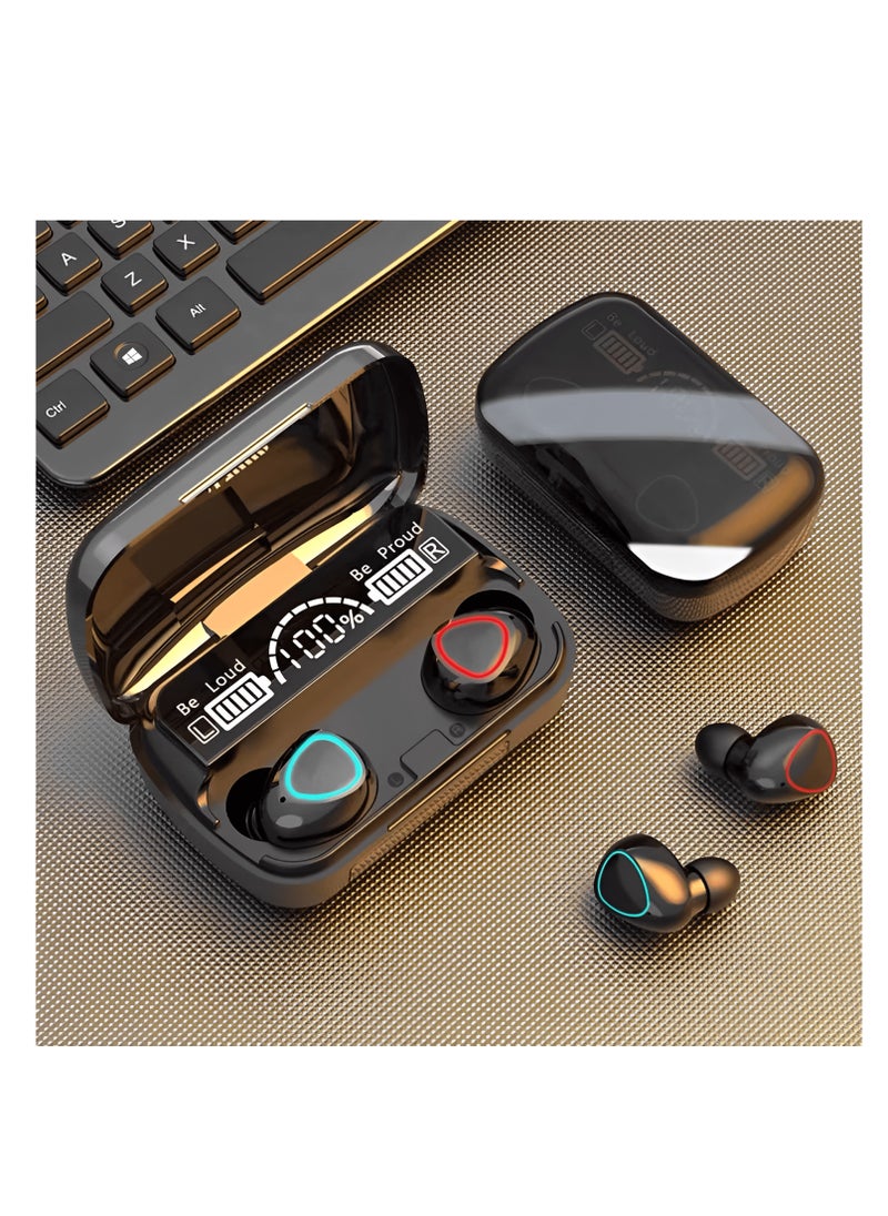 Generic Bluetooth headset, M10 earbuds, headset with charging box with LED screen, touch headset with stereo sound and noise reduction feature with a charging box through which the mobile can be charged  - Image 3