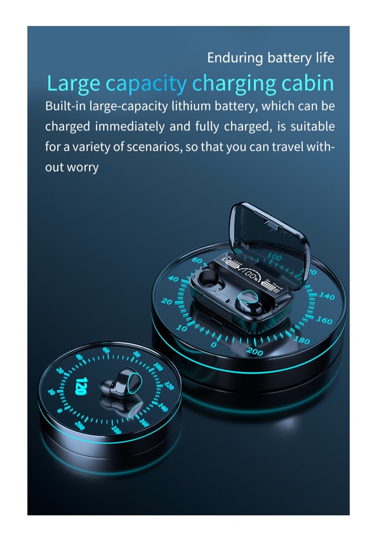 Generic - Bluetooth headset, M10 earbuds, headset with charging box with LED screen, touch headset with stereo sound and noise reduction feature with a charging box through which the mobile can be charged - Image 1