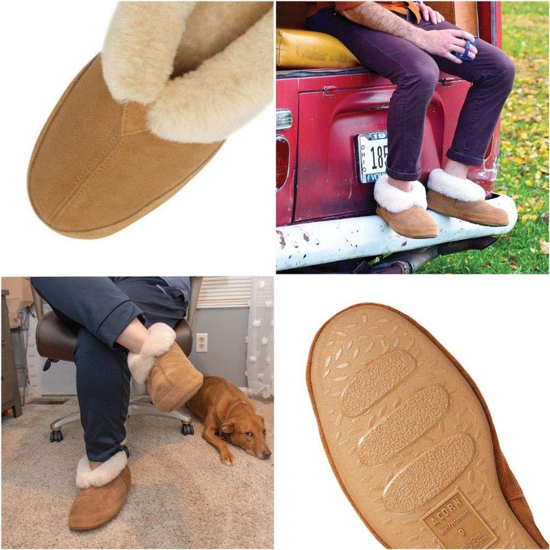 Acorn Acorn Men's Shearling Slippers, Walnut, 9 Standard US Width US  - Image 3