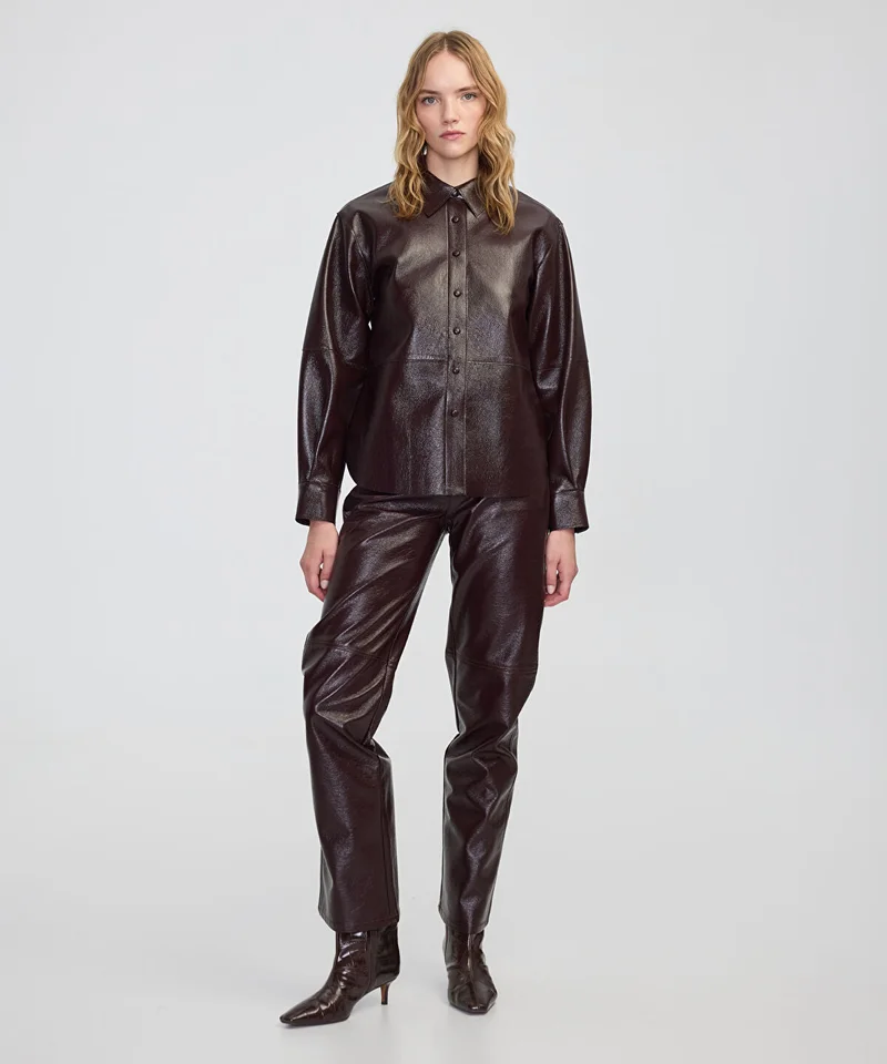 Ipekyol  Faux Patent Leather Shirt for Women | Best Price UAE