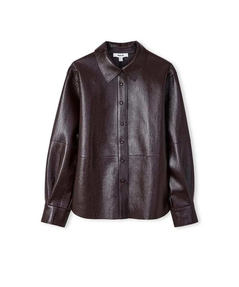 Ipekyol  Faux Patent Leather Shirt for Women | Best Price UAE