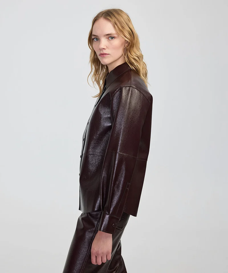 Ipekyol  Faux Patent Leather Shirt for Women | Best Price UAE