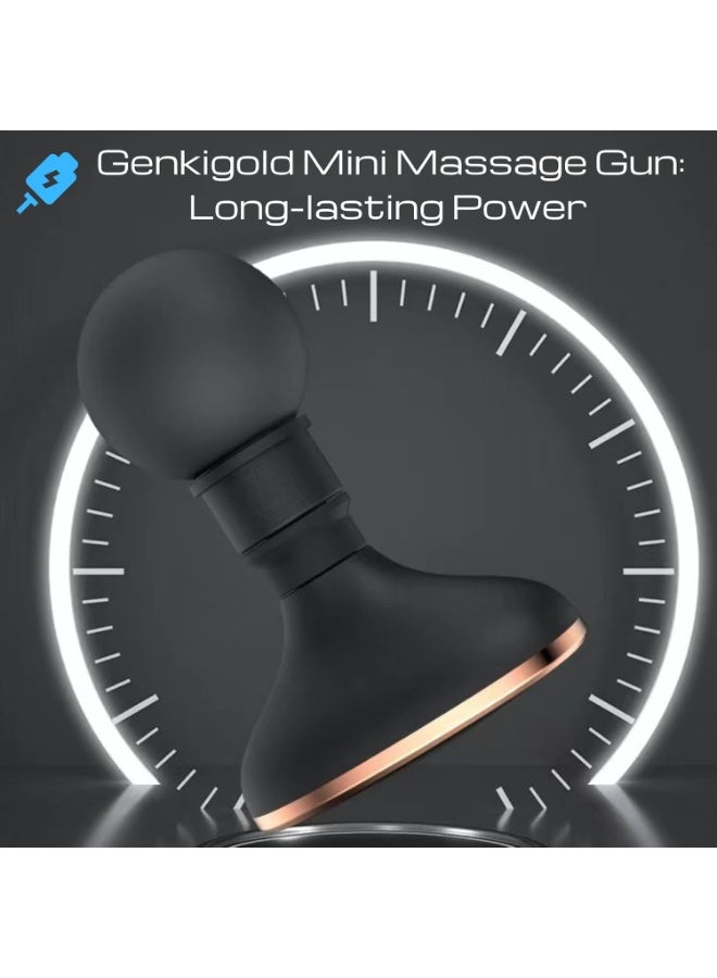 Mini Massage Gun, Compact Sports Travel Massage Gun, Portable Handheld Massager for Men & Women Shoulder,Neck and Back Massage, 3200 Turn Silent Vibrating Speeds - Image 5