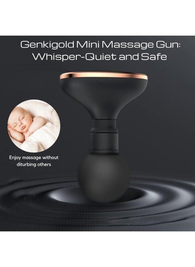Mini Massage Gun, Compact Sports Travel Massage Gun, Portable Handheld Massager for Men & Women Shoulder,Neck and Back Massage, 3200 Turn Silent Vibrating Speeds - Image 3