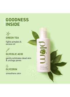 Plum Green Tea Alcohol-Free Face Toner For Oily, Acne-Prone Skin | Alcohol-Free | With Glycolic Acid | Fights Pimples | Tightens Pores | Controls Excess Oil | Gently Exfoliates Dead Skin Cells | Non-Drying | Face Toner For Women & Men | 100% Vegan | 200 Ml  - Image 3