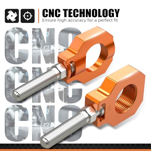 NICECNC Rear Chain Tensioner Axle Blocks Chain Adjuster Compatible with KTM 125-450 SX SX-F XC XC-F 2013-2022 250 SXF Factory Edition 2015-2016 450 SXF Factory Edition 2015-2016,See fitment - Image 4