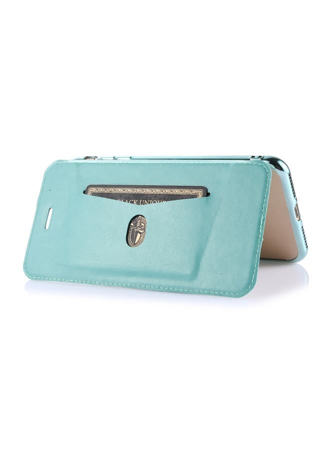 S-TOP Bronzing Plating PU + TPU Horizontal Flip Leather Case with Holder & Card Slot For iPhone 8 Plus & 7 Plus - Image 5