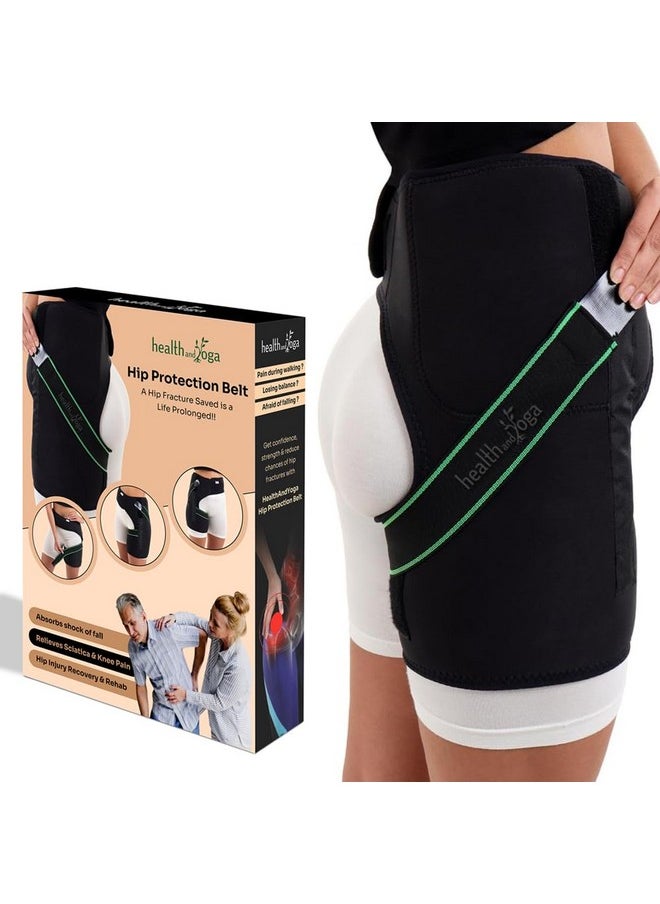 SoulGenie - HEALTHANDYOGA® Extra Padded Hip Protection Belt-Pioneering Design Binder Support Brace to Reduce Falls, Hip Fracture, Injury-Rehab Aid for Post-Surgery Recovery-Free Size, Unisex (Right) - Image 1