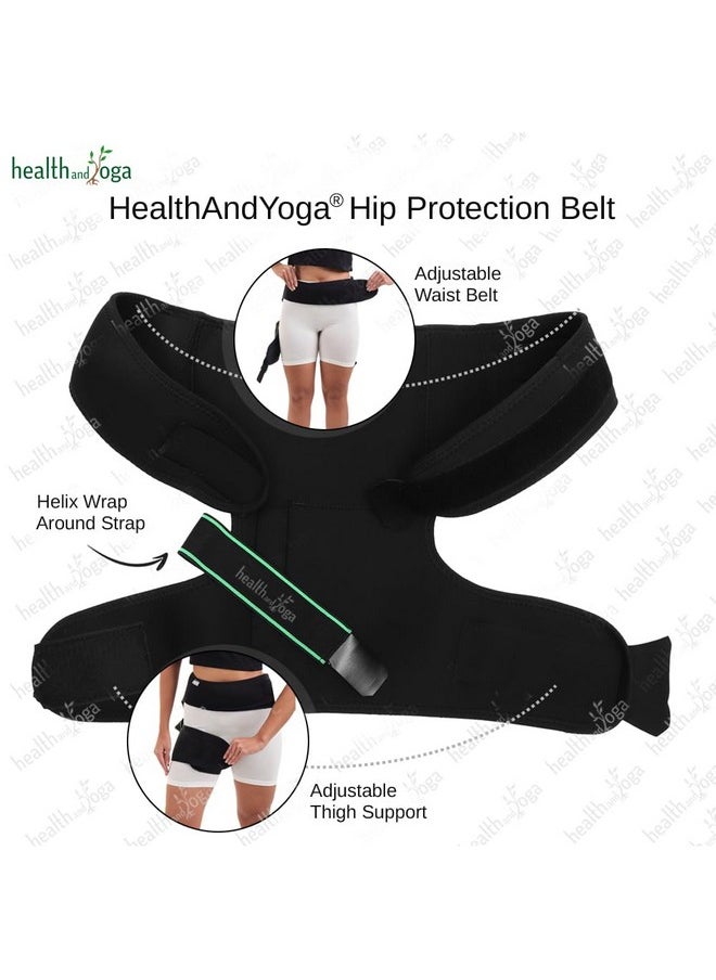 SoulGenie - HEALTHANDYOGA® Extra Padded Hip Protection Belt-Pioneering Design Binder Support Brace to Reduce Falls, Hip Fracture, Injury-Rehab Aid for Post-Surgery Recovery-Free Size, Unisex (Right) - Image 1