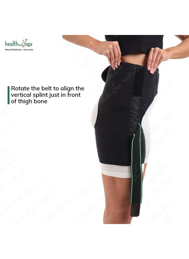 SoulGenie - HEALTHANDYOGA® Extra Padded Hip Protection Belt-Pioneering Design Binder Support Brace to Reduce Falls, Hip Fracture, Injury-Rehab Aid for Post-Surgery Recovery-Free Size, Unisex (Right) - Image 1