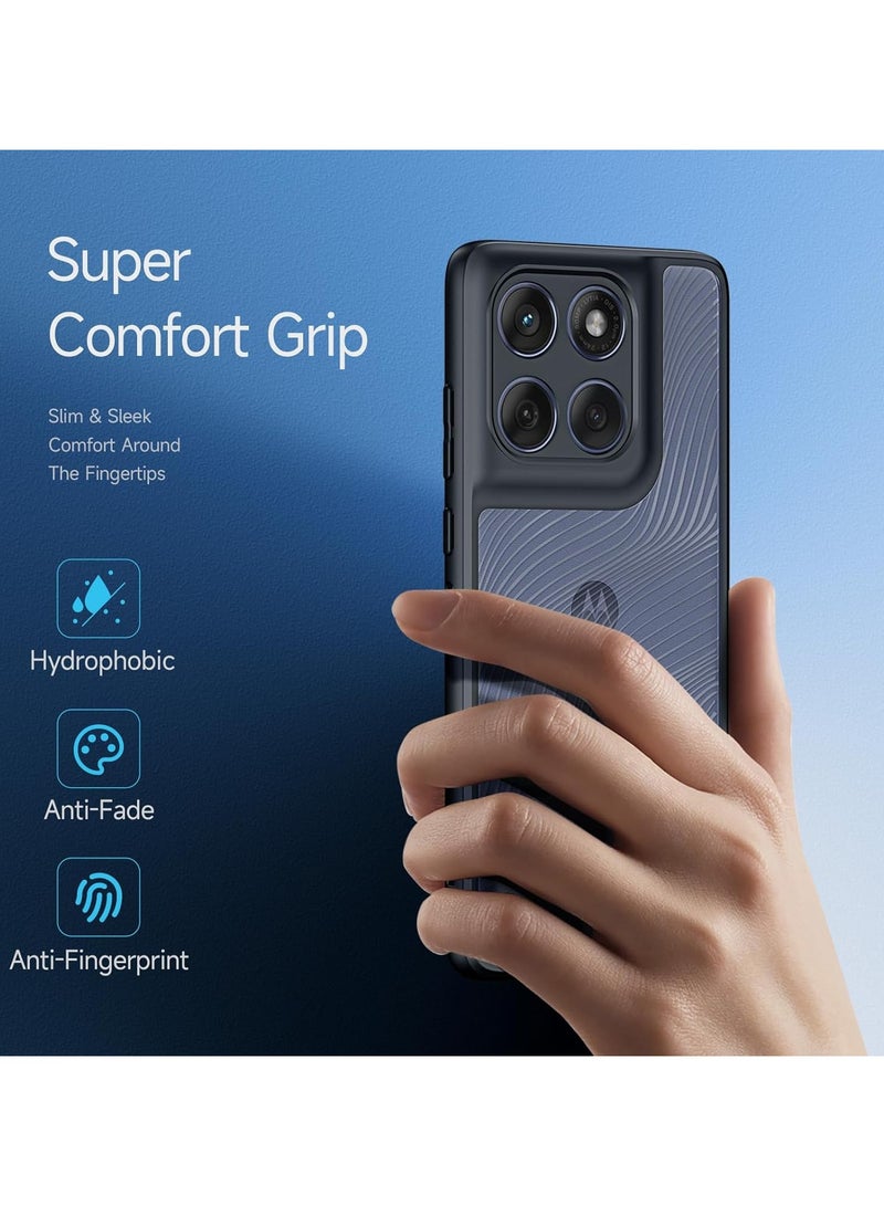 general Compatible with Motorola Edge 60 Fusion, Sleek Frosted Back Cover Fingerprint Resistant Shockproof Protective PC+TPU Case - Image 3