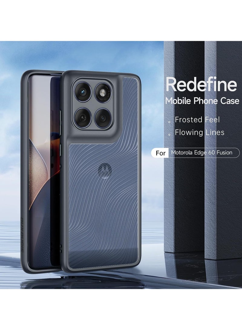 general Compatible with Motorola Edge 60 Fusion, Sleek Frosted Back Cover Fingerprint Resistant Shockproof Protective PC+TPU Case - Image 2