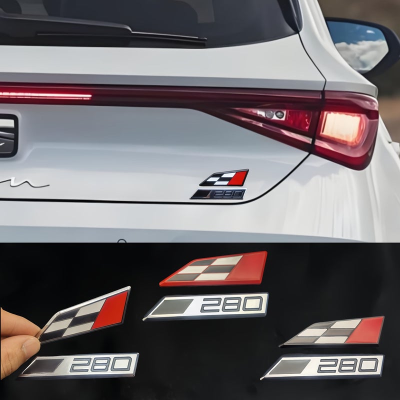 1pc 3D Metal Car Side Fender Rear Trunk Body Emblem Badge Sticker Style 280 Fit For Seat Vehicles - Image 1