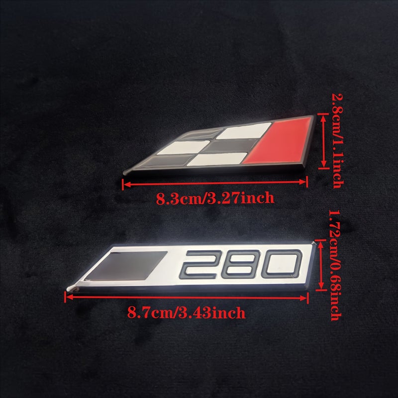 1pc 3D Metal Car Side Fender Rear Trunk Body Emblem Badge Sticker Style 280 Fit For Seat Vehicles - Image 2