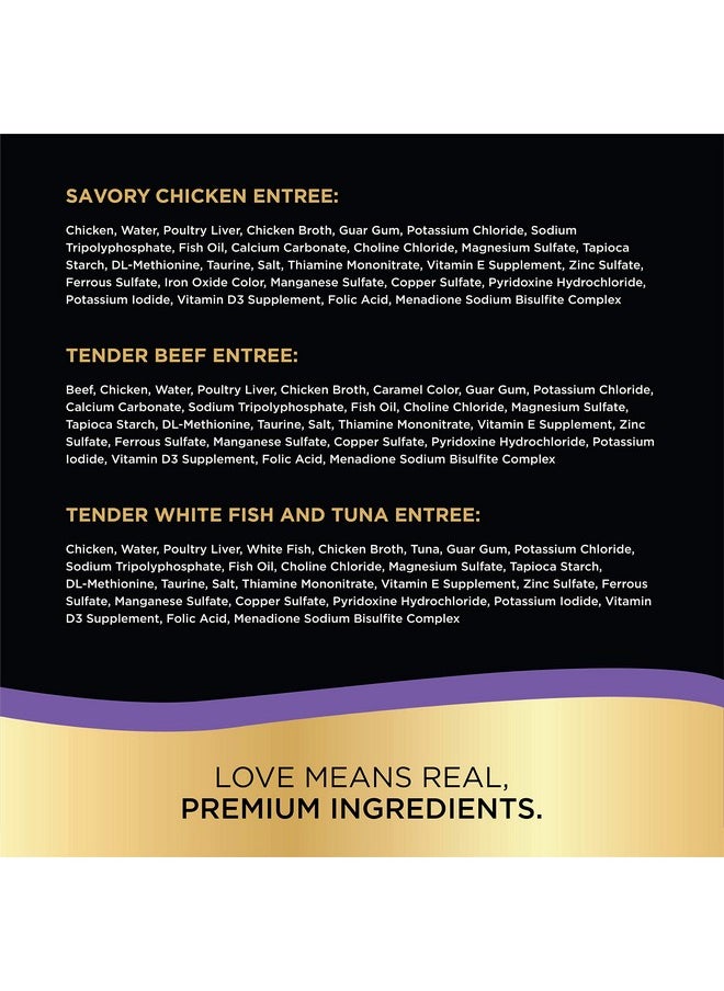 Sheba Perfect Portions Paté Wet Cat Food Trays (36 Count, 72 Servings), Savory Chicken, Tender Beef, Tender Whitefish & Tuna Entrée, Easy Peel TwinPack Trays  - Image 3