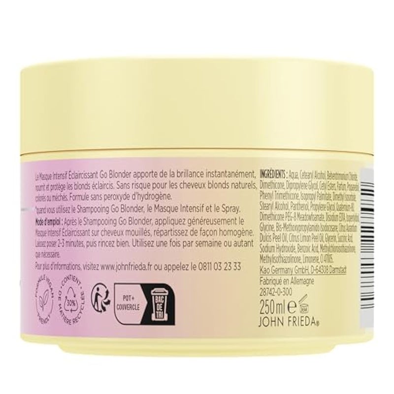 John Frieda Sheer Blonde GB Blonder Intensive Eclaircissant Mask 250 ml - Image 2