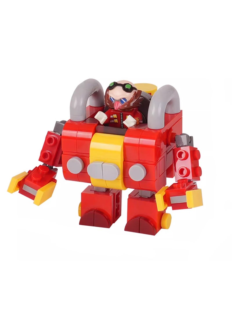 Children's self-assembly small particle toy building blocks egg head mecha + minifigure model handmade creative puzzle toys - Image 1