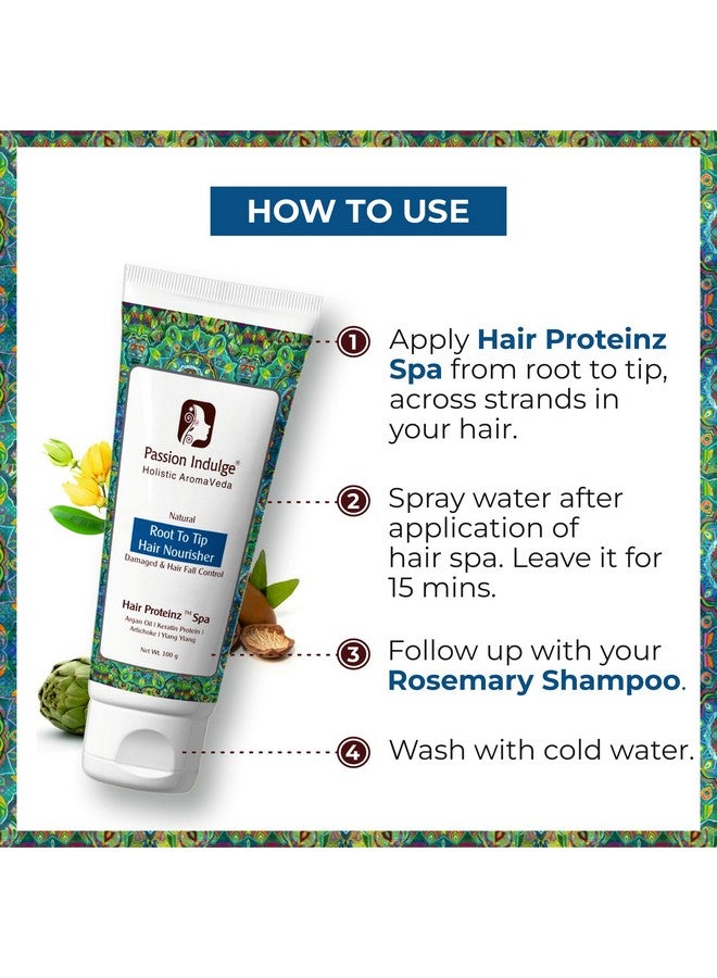 Passion Indulge Hair Proteinz Spa Inbuilt Protein Booster- 100 gm With Argan Oil, Keratin Protein| Hair Spa Cream | Hair Mask | Repair Damaged Hair | Hair Fall Control | Dry Hair Soft And Shine Hair Deep - Image 3