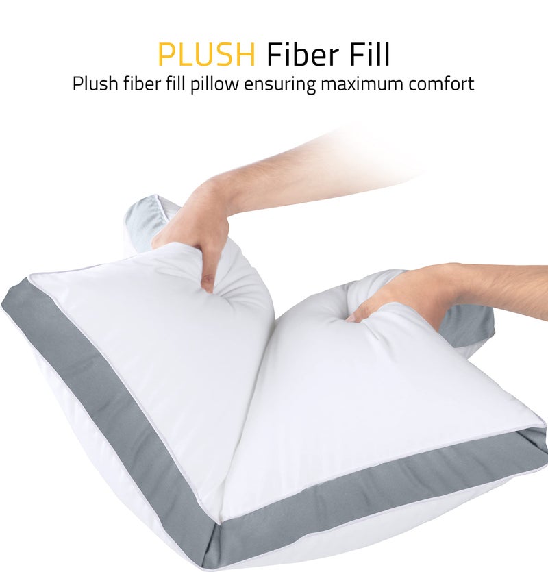 Utopia Bedding Bed Pillows for Sleeping King Size (Grey), Set of 2, Cooling Hotel Quality, Gusseted Pillow for Back, Stomach or Side Sleepers - Image 5