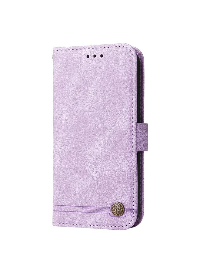 erorex Case For Realme C63 / C61 / Note 60 Skin Feel Life Tree Metal Button Leather Phone Case - Image 2