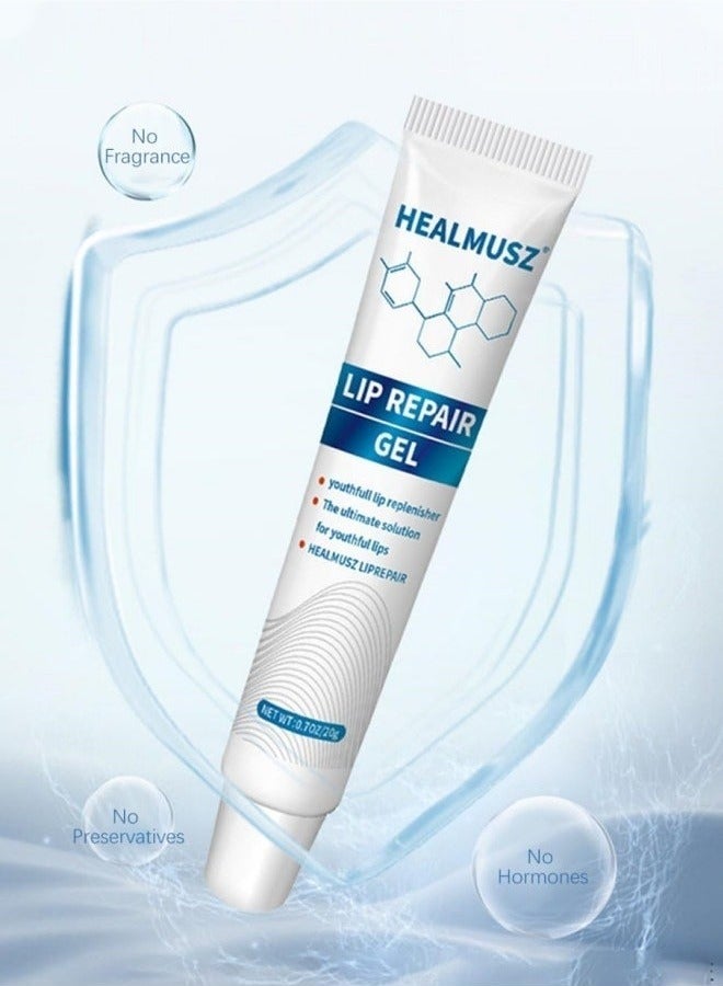 HEALMUSZ Lip Repair Gel Deep Moisturizing Hydrating Repairing Anti Drying Brightening Cold Compress Safe Lip Balm to Restore Lip Protection and Fade Lines and Improve Lip Color and Repair Cheilitis 20g - Image 3
