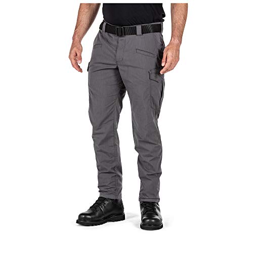 5.11 Tactical Men's Icon Pant – Durable Flex-Tac Ripstop, Water-Resistant Finish, 8 Pockets, Reinforced, 74521ABR, Flint, 36W x 30L - Image 2