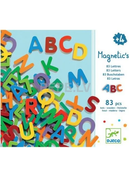 DJECO Magnetic Games - 83 Small Magnetic Letters