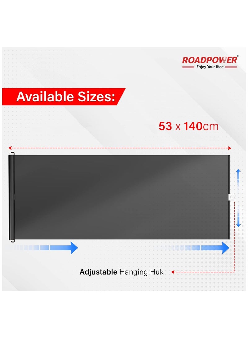 RoadPower Sun Shade for Car Screen Sun Protector Pack of 1 53x140cm Black - Image 2