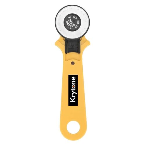 KRYTONE�.Fx 45 mm Rotary Cutter Easy Fabric Cutting Scrapbooking Comfortable Handle for Right and Left Handed Cutting Tool Quilting Crafting Sewing - Image 1