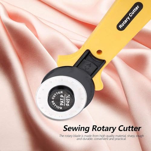 KRYTONE�.Fx 45 mm Rotary Cutter Easy Fabric Cutting Scrapbooking Comfortable Handle for Right and Left Handed Cutting Tool Quilting Crafting Sewing - Image 3