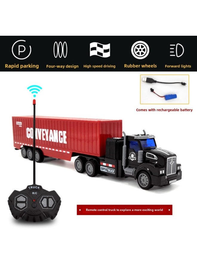Rc Car Toy - 118 Scale High-speed Off-road Vehicle Light Sound Effects 2.4ghz Radio Control 4wd Drive Durable Plastic Body-Color:Blackhead Red Box Truck (Pointed)-Proportion:Color Boxed  - Image 1