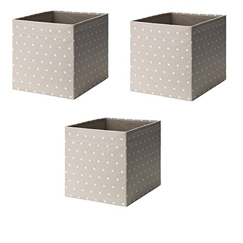 Drona Box Beige Dotted, 3 Pack (L:15" x W:13" x H:13" )baihuo - Image 5