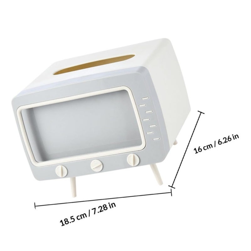 Creative TV Shaped Tissue Box Holder Compact Multi Functional For Home Office Dormitory - Image 3