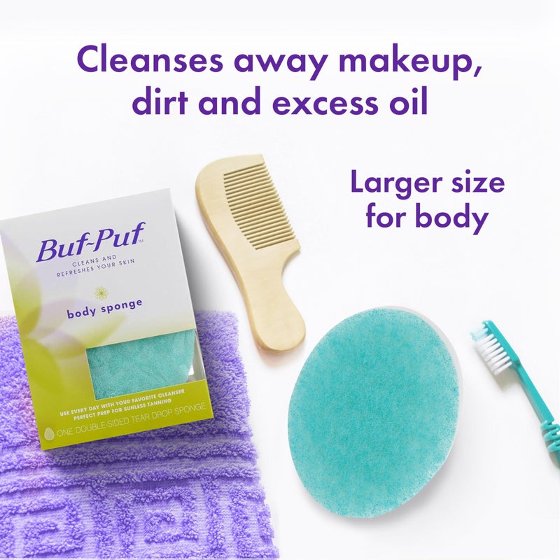 Buf-Puf Body Sponge, Bath Sponge, Dermatologist Developed, Cleanses Skin of Dirt, and Excess Oil, Reusable, Exfoliating, 1 Count - Image 2