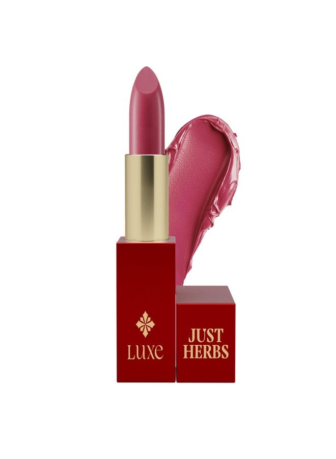 جاست هيربز أحمر شفاه فاخر من جست هيربس، ساتان ميلت، عالي اللمعان | مكياج فاخر | تركيبة أيورفيدية | لمعان يدوم طويلاً | أحمر شفاه أيورفيدي - 4 غرام (08 موكا غلو) - Image 2